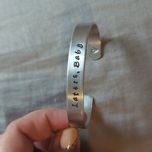 Laters, baby 50 Shades of Gray cuff bracelet